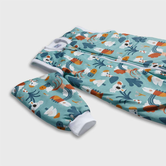 Tender Winter Sleeping Bag with Feet Classic 2.5 Tog Turquoise with Detachable Sleeves