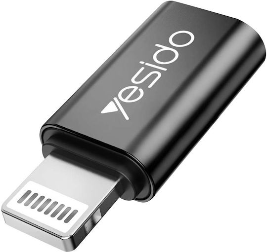 Yesido Usb-c Zu Lightning Adapter iPhone iPad Schnelles Laden Schwarz Silber