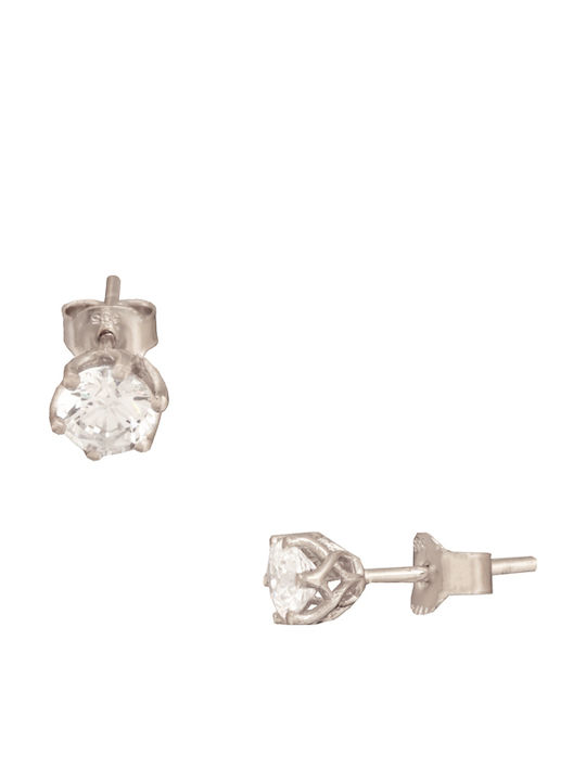 Abadianakis Ohrringe aus White Gold mit Steinen