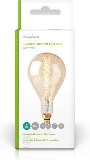 Nedis LED Filament Glühbirne E27 A160 5W 280 Lumen 2000K Dimmbar Vintage In Glas Transparent