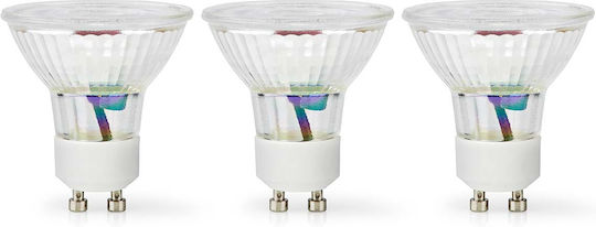 Nedis Pack 3 LED GU10 Spots 4.5W 345lm 2700K IPX2 Vintage Bulbs White