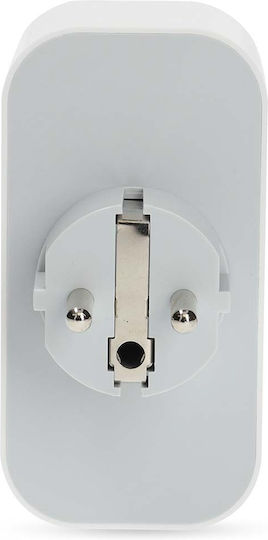 Nedis Wi-Fi Verbundener Stecker Doppel Smartlife Ip21 Wattmeter 3680w Typ E Frankreich Weiß
