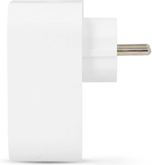 Nedis Wi-Fi Verbundene Steckdose USB-A USB-C Anschlüsse Wattmeter 3680W Typ E Frankreich Weiß