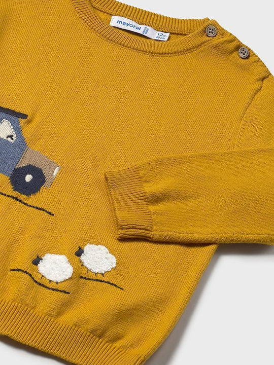 Kids' Sweater Long Sleeve Mustard, Yellow