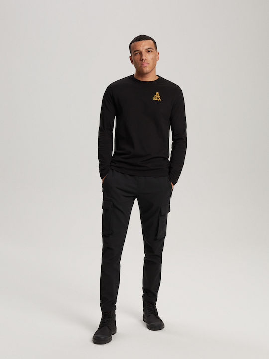 Herrenblusen Kurzarm T-Shirts Schwarz