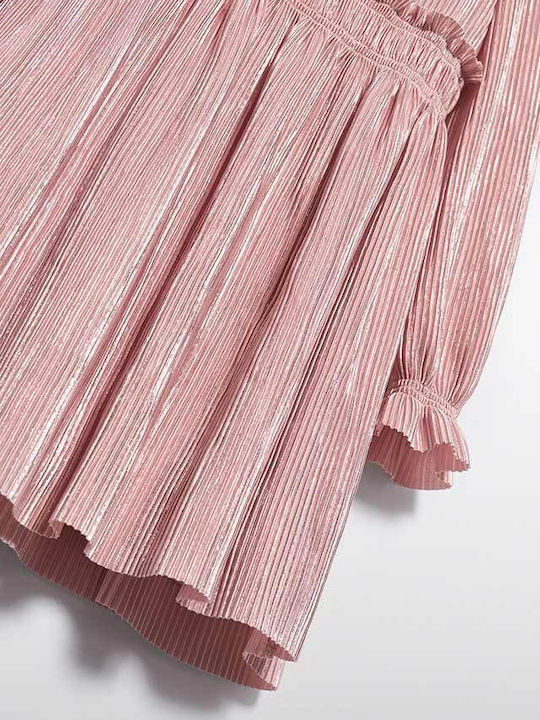Children's Dress Long Sleeve Rose Petal