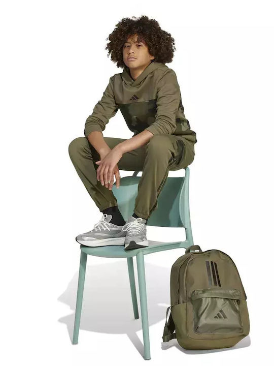 Fleece Kids Sweatshirt with Hood Olive Camo