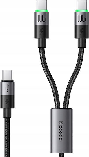 Mcdodo Usb-C 2in1 Fast Charging Cable Iphone Macbook Led 100W 2m