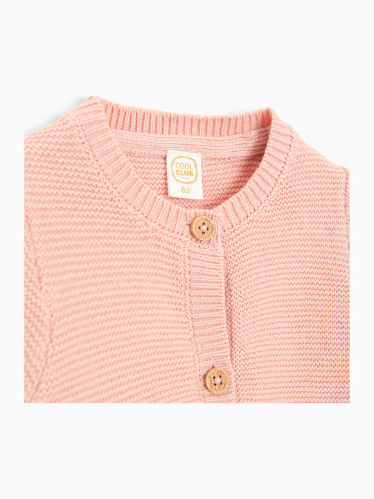 Kinderstrickjacke Gestrickt Rosa