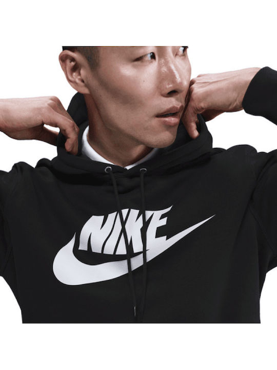 Club Sweatshirt with Hood Black