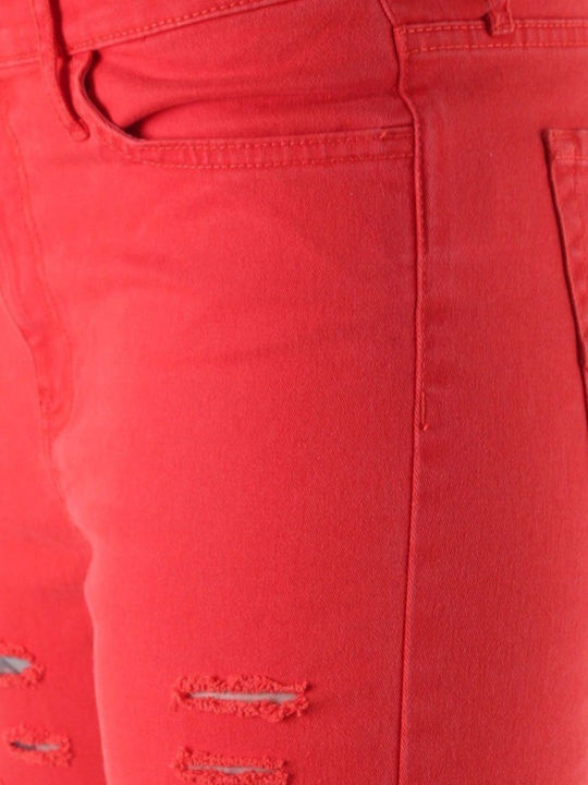 High Waist Women's Jean Trousers Back Flame