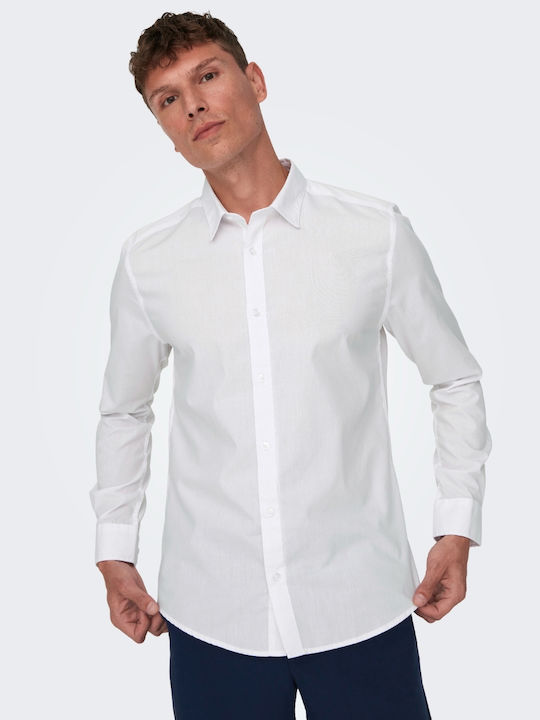 Μακρυμάνικo Πουκάμισο Bright White, Λευκο