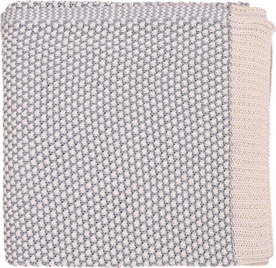 Liolios Home Blanket Nursery Swaddling Blankets Cotton Blue 80x100cm