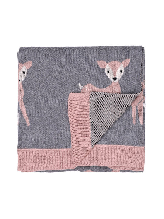 Liolios Home Blanket Nursery Swaddling Blankets Cotton Gray 80x100cm