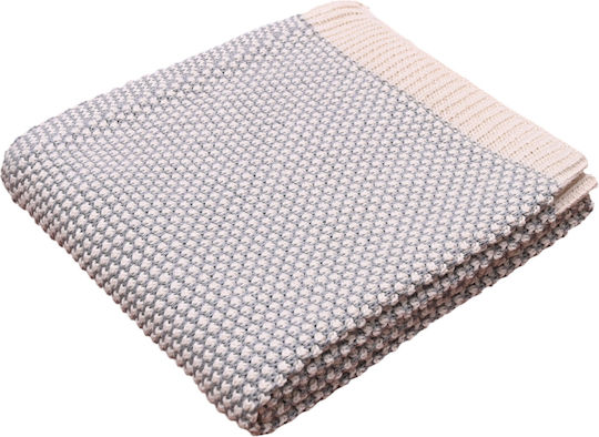 Liolios Home Blanket Nursery Swaddling Blankets Cotton Blue 80x100cm