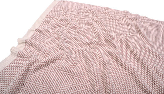 Liolios Home Blanket Nursery Swaddling Blankets Cotton Pink 80x100cm