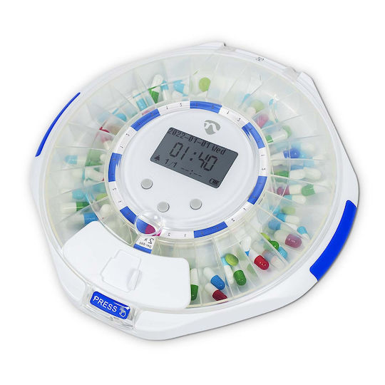 Nedis Wi-fi Pill Dispenser 28 Compartments Lcd Screen White