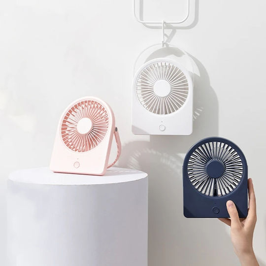 Mini Portable Fan Ct-108 Usb 2w Compact Lightweight Set Sticker White