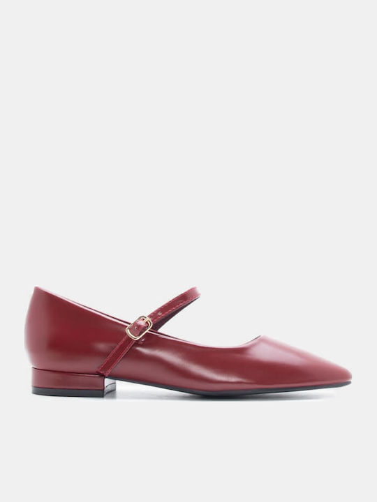Ballerinas With strap Burgundy