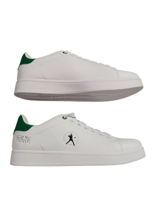 Ανδρικά Ανατομικά Sneakers Λευκό Με Πράσινο