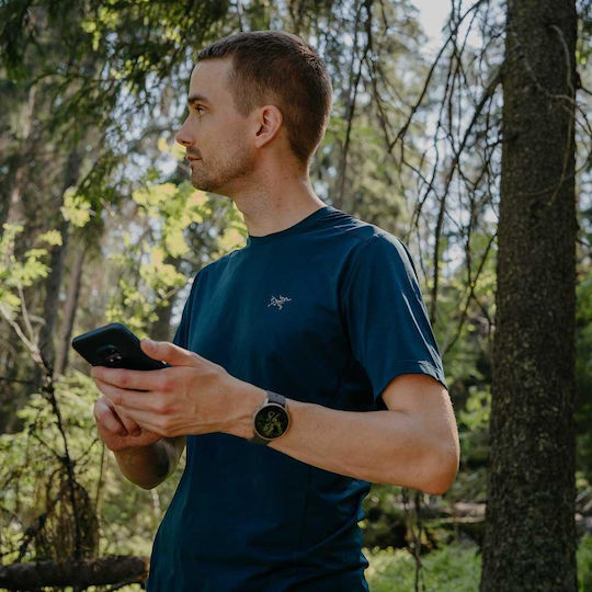 Suunto 9 Peak Pro Titanium 43mm Αδιάβροχο Smartwatch με Παλμογράφο (Titanium Slate)