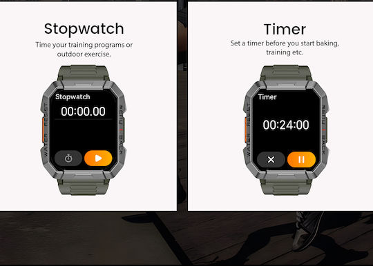 BlackView W60 50mm Smartwatch με Παλμογράφο (Πράσινο)