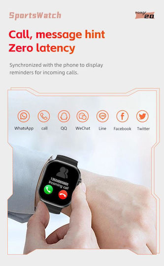 XO M8 Pro Smartwatch with Heart Rate Monitor (Silver)