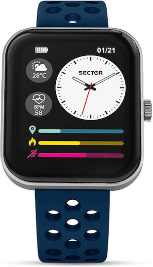 S-03 Pro Aluminium 45mm Smartwatch with Heart Rate Monitor (Blue)