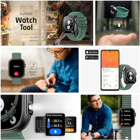 MyPhone Tool 42mm Smartwatch (Verde)