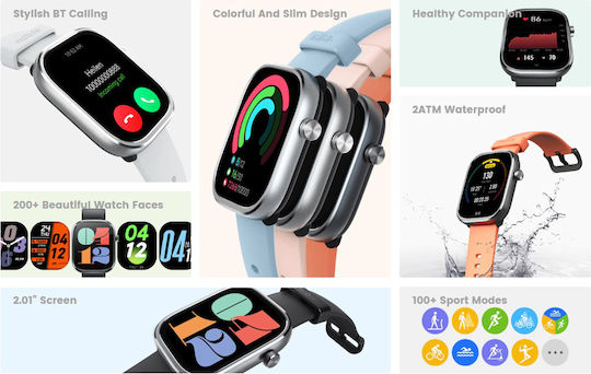 Mibro C4 51mm Smartwatch mit Pulsmesser (Schwarz)