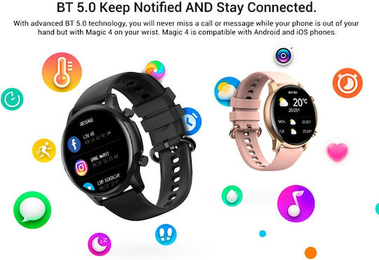Kospet Magic 4 46mm Waterproof Smartwatch with Heart Rate Monitor (Black)
