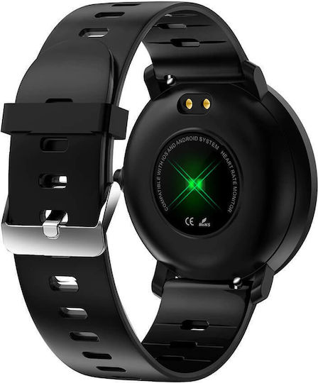 Brățară Fitness Smartwatch Ecran Complet 68 Brățară din Silicon Monitorizare Ritm Cardiac Monitorizare Somn Tensiune Arterială Notificări Apeluri Fb Sms Rezistent la Apă Ip67 Ecran Tactil Complet 1.23 Negru