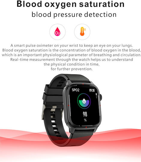 Smartwatch Qatar Idealstore 1.7 Inch Screen Size Ip67 Water Resistant Sleep Monitoring Heart Rate Fitness Bluetooth Call Answering Function Android Ios Connectivity Notifications Facebook Black