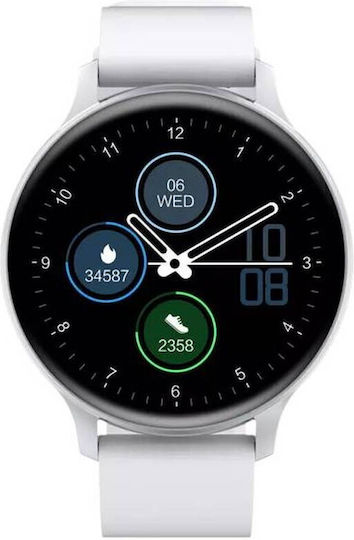 Canyon Badian 45mm Smartwatch με Παλμογράφο (Λευκό)