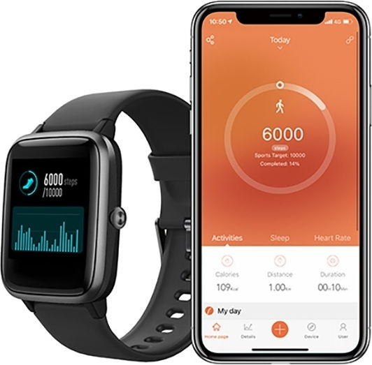 Q&Q Citrea Smartwatch mit Pulsmesser (Rosa)