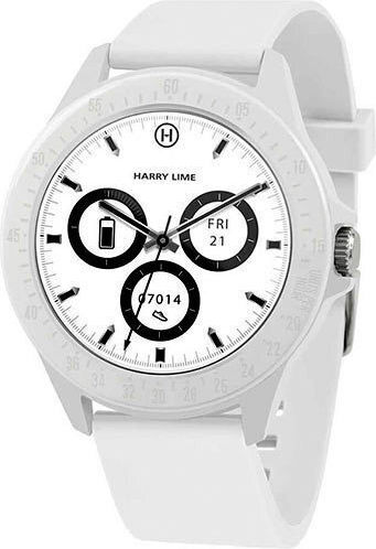 Harry Lime HA07 Aluminium 46mm Smartwatch με Παλμογράφο (Λευκό)