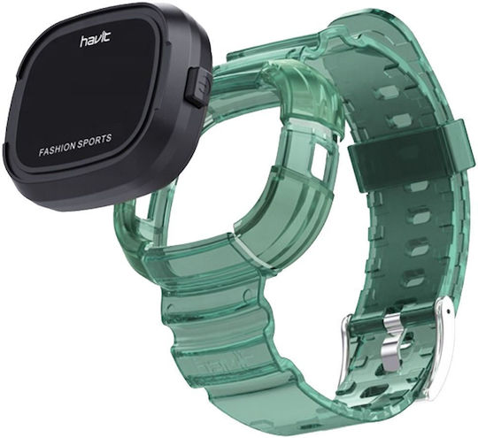 Havit M90 Smartwatch με Παλμογράφο (Πράσινο)