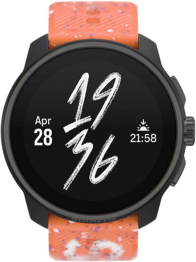 Suunto Race S Stainless Steel 45mm Waterproof Smartwatch with Heart Rate Monitor (Power Orange)