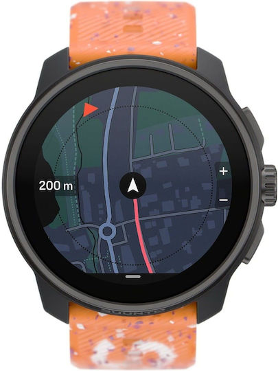 Suunto Race S Stainless Steel 45mm Waterproof Smartwatch with Heart Rate Monitor (Power Orange)