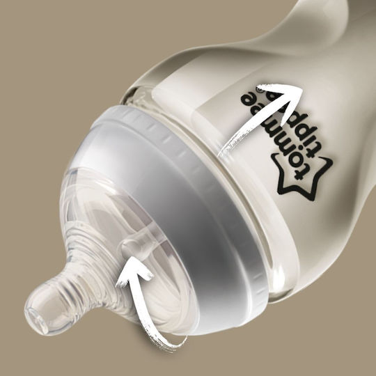 Tommee Tippee Σετ Πλαστικά Μπιμπερό Natural Start Κατά των Κολικών με Θηλή Σιλικόνης για 0+ μηνών 150ml 9τμχ