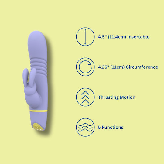 Loving Joy Mina Vibrator Kaninchen 23cm Lila
