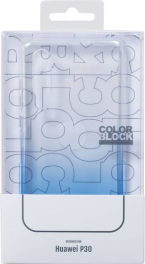 Color Block Case Huawei P30 Impact Scratch Resistant Blue