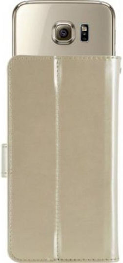 Bigben Connected Faltbare Handyhülle Universell Für Smartphone 6,5'' 6,8'' Faltbare Brieftasche Kartenhalter Verschlusslasche Gold