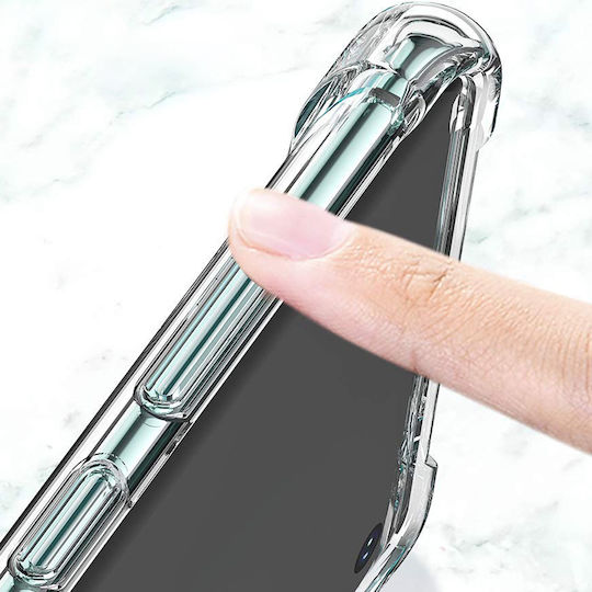 Протекторен Калъф Samsung Galaxy S10 5G Силиконова Ламинирана Задна Корица С Удароустойчиви Ъгли Прозрачен