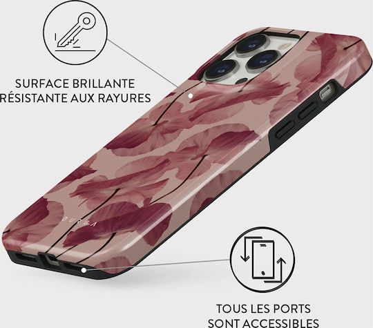 Husă Burga iPhone 14 Pro Rezistentă La Șocuri Model Tender Kiss Roșu
