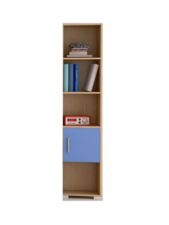 Βιβλιοθήκη Δαπέδου Ξύλινη Γαλάζια 40x30x180cm