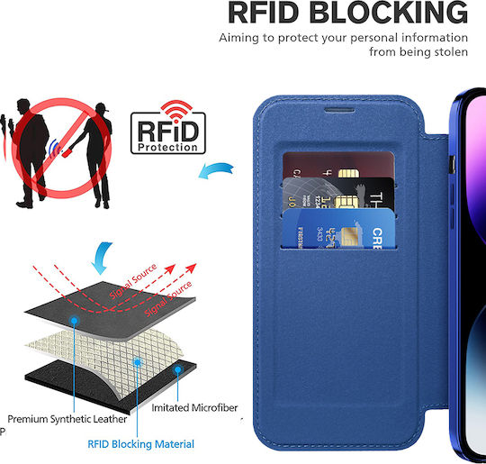 Techsuit Buchen Sie Silikon Blau (iPhone 14 Pro Max)