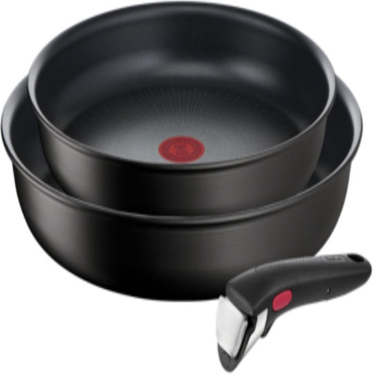 Tefal Ingenio Unlimited Σετ Τηγάνια από Αλουμίνιο Black με Αντικολλητική Επίστρωση 2 Σκευών