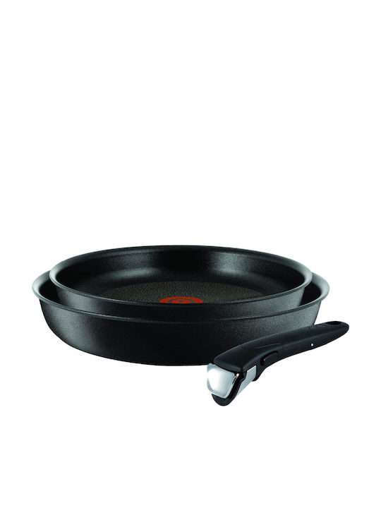 Tefal Ingenio Unlimited Pans Set of Aluminum with Non-stick Coating Black 3pcs