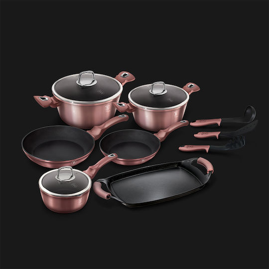 Berlinger Haus i-Rose Collection Kochgeschirr-Set aus Aluminium Rose Collection mit Antihaftbeschichtung 6-tlg